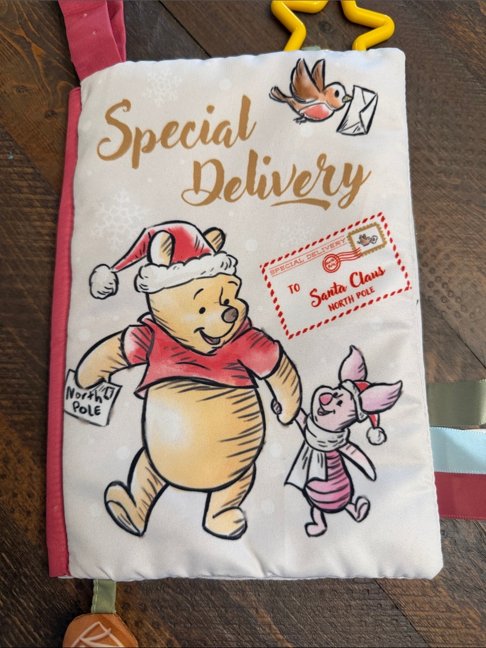 Disney Baby Winnie the Pooh Holiday Special Delivery Soft Crinkle Book